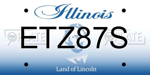 ETZ87S Illinois License Plate