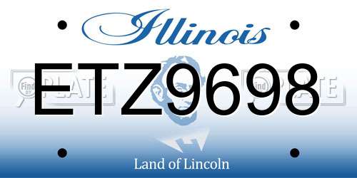 ETZ9698 Illinois License Plate
