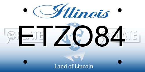 ETZO84 Illinois License Plate