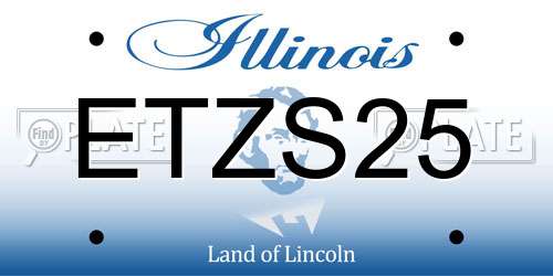 ETZS25 Illinois License Plate