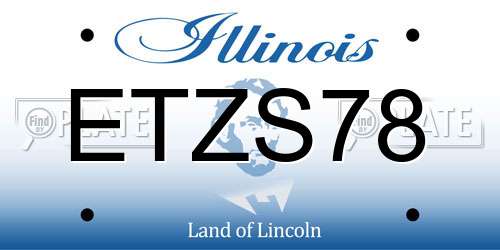 ETZS78 Illinois License Plate