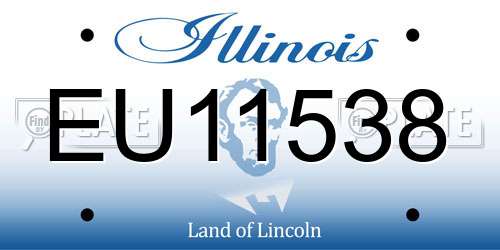 EU11538 Illinois License Plate
