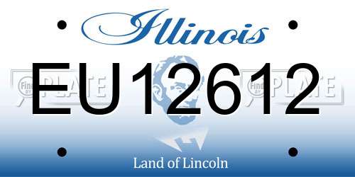 EU12612 Illinois License Plate