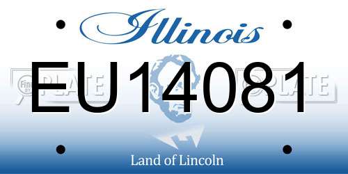 EU14081 Illinois License Plate