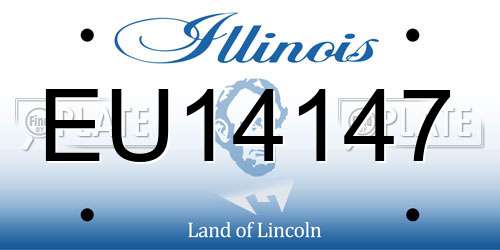 EU14147 Illinois License Plate