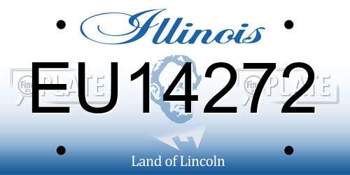EU14272 Illinois License Plate