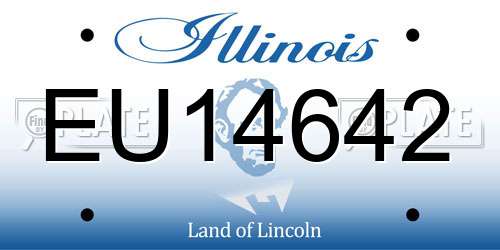 EU14642 Illinois License Plate