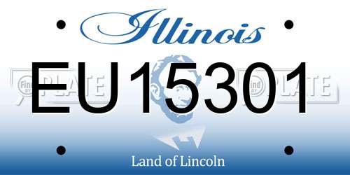 EU15301 Illinois License Plate