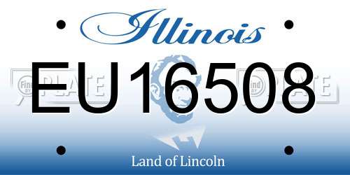 EU16508 Illinois License Plate