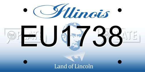 EU1738 Illinois License Plate