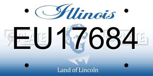 EU17684 Illinois License Plate