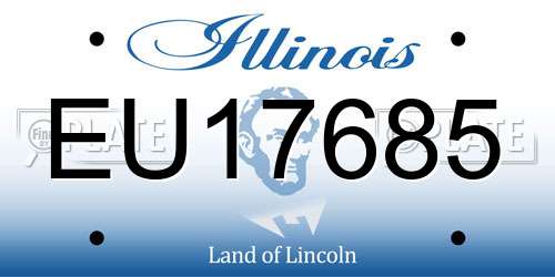 EU17685 Illinois License Plate