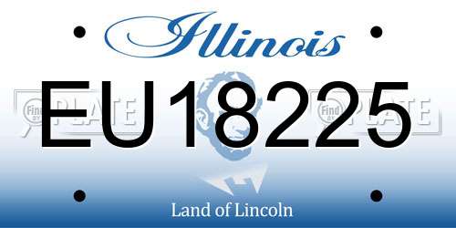 EU18225 Illinois License Plate