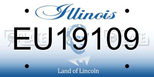 EU19109 Illinois License Plate