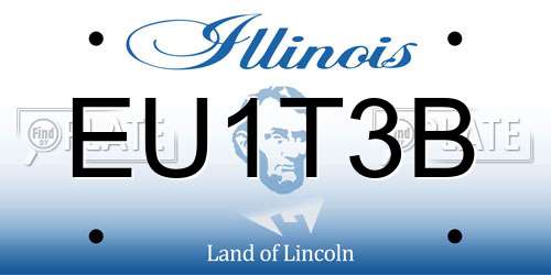 EU1T3B Illinois License Plate