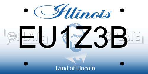 EU1Z3B Illinois License Plate