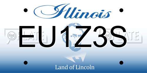 EU1Z3S Illinois License Plate