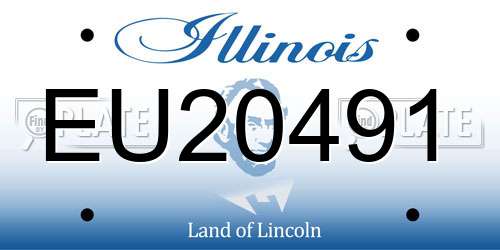 EU20491 Illinois License Plate