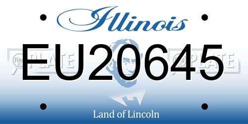 EU20645 Illinois License Plate