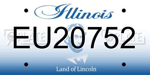 EU20752 Illinois License Plate
