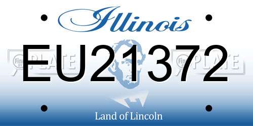 EU21372 Illinois License Plate
