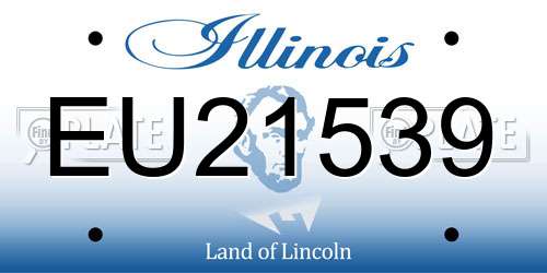 EU21539 Illinois License Plate