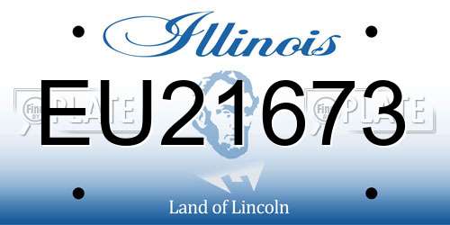 EU21673 Illinois License Plate