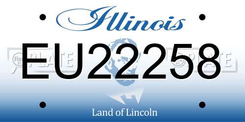 EU22258 Illinois License Plate