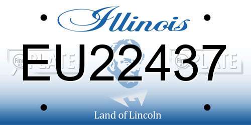 EU22437 Illinois License Plate