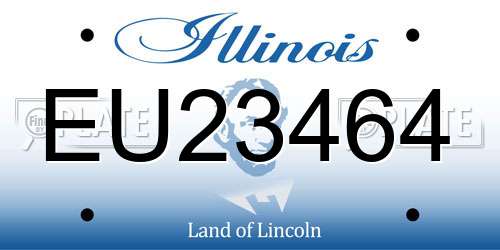 EU23464 Illinois License Plate