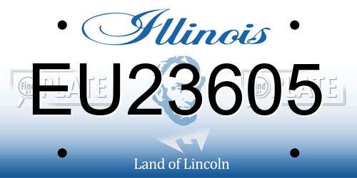 EU23605 Illinois License Plate