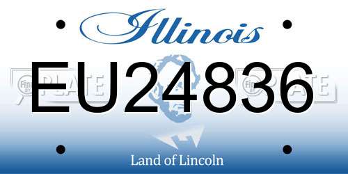 EU24836 Illinois License Plate