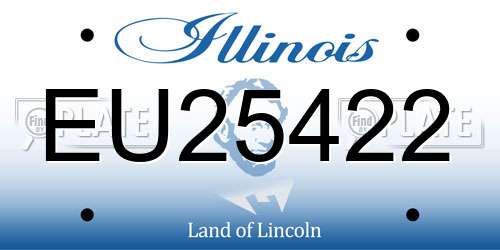 EU25422 Illinois License Plate