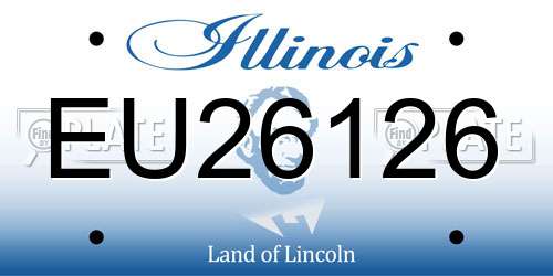 EU26126 Illinois License Plate