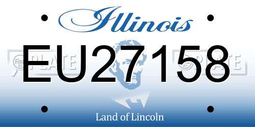 EU27158 Illinois License Plate