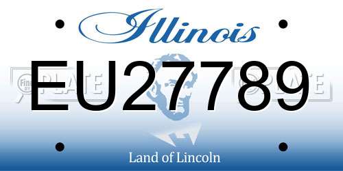 EU27789 Illinois License Plate