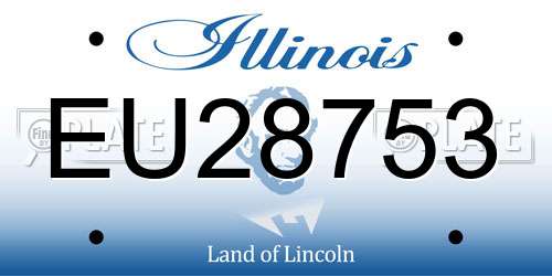 EU28753 Illinois License Plate