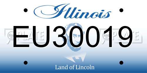 EU30019 Illinois License Plate