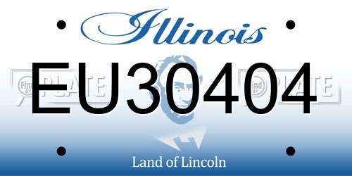 EU30404 Illinois License Plate