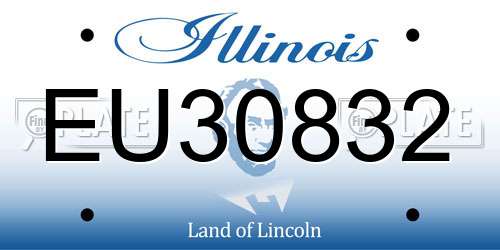 EU30832 Illinois License Plate