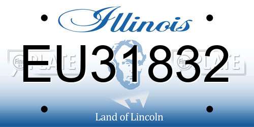 EU31832 Illinois License Plate