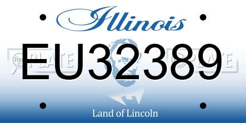 EU32389 Illinois License Plate
