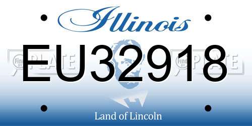 EU32918 Illinois License Plate