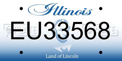 EU33568 Illinois License Plate