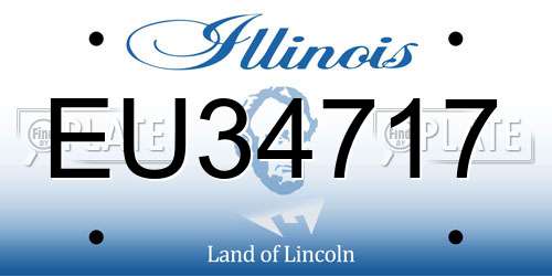 EU34717 Illinois License Plate