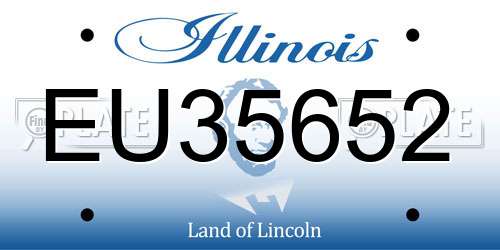 EU35652 Illinois License Plate