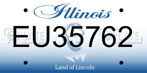 EU35762 Illinois License Plate