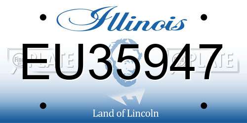 EU35947 Illinois License Plate