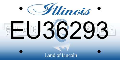 EU36293 Illinois License Plate