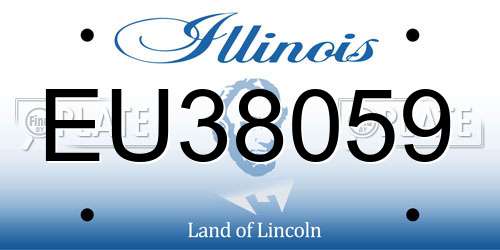 EU38059 Illinois License Plate